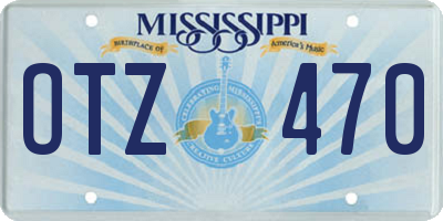 MS license plate OTZ470