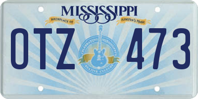 MS license plate OTZ473