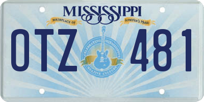 MS license plate OTZ481