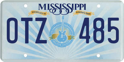 MS license plate OTZ485