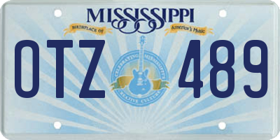 MS license plate OTZ489