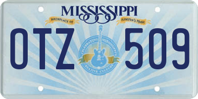 MS license plate OTZ509