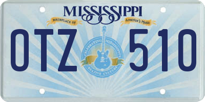 MS license plate OTZ510