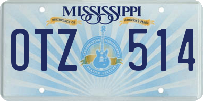 MS license plate OTZ514
