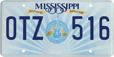 MS license plate OTZ516