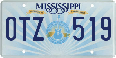 MS license plate OTZ519