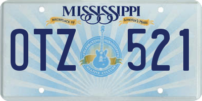 MS license plate OTZ521