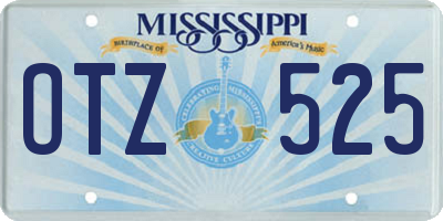 MS license plate OTZ525