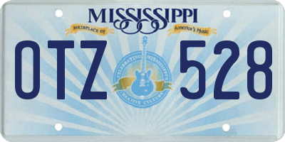 MS license plate OTZ528