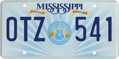 MS license plate OTZ541