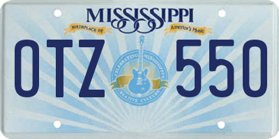 MS license plate OTZ550