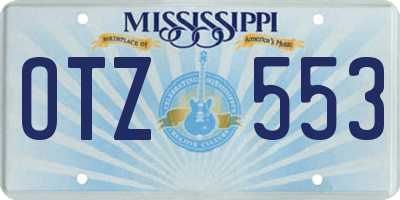 MS license plate OTZ553