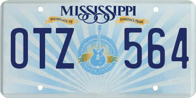 MS license plate OTZ564