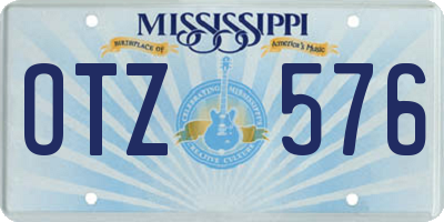 MS license plate OTZ576