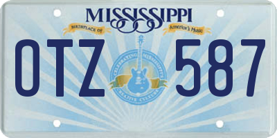 MS license plate OTZ587