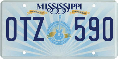 MS license plate OTZ590