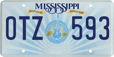 MS license plate OTZ593