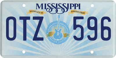 MS license plate OTZ596
