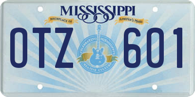 MS license plate OTZ601