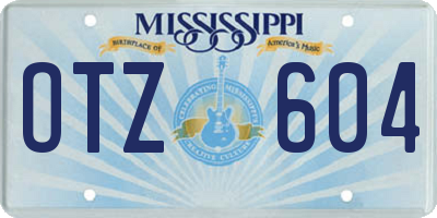 MS license plate OTZ604