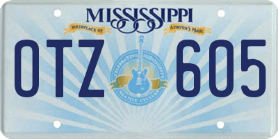 MS license plate OTZ605