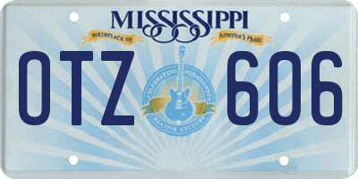 MS license plate OTZ606