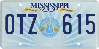 MS license plate OTZ615