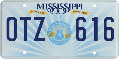 MS license plate OTZ616