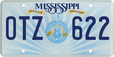 MS license plate OTZ622