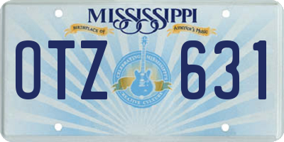 MS license plate OTZ631