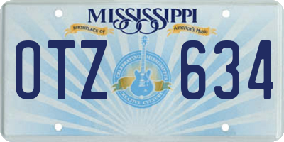 MS license plate OTZ634