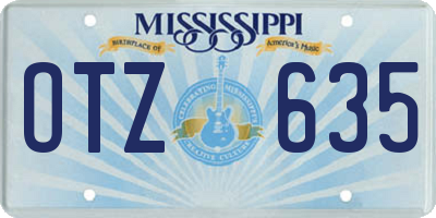 MS license plate OTZ635