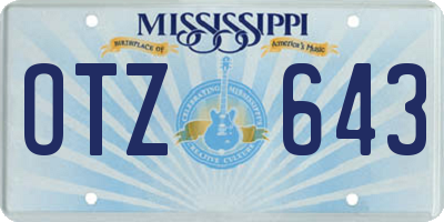 MS license plate OTZ643