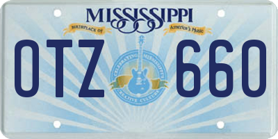 MS license plate OTZ660