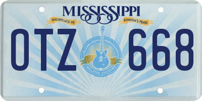 MS license plate OTZ668