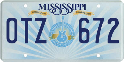 MS license plate OTZ672