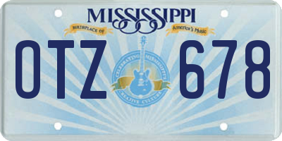 MS license plate OTZ678