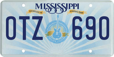 MS license plate OTZ690