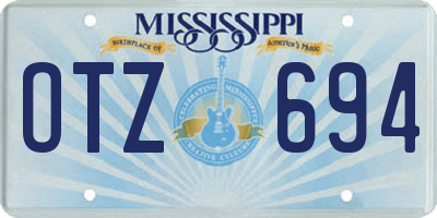 MS license plate OTZ694