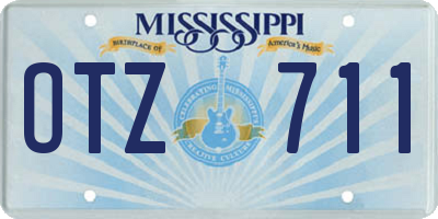 MS license plate OTZ711