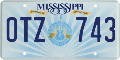 MS license plate OTZ743