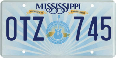 MS license plate OTZ745