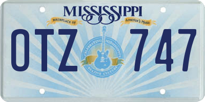 MS license plate OTZ747