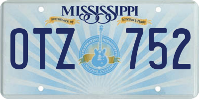 MS license plate OTZ752