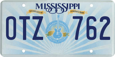 MS license plate OTZ762