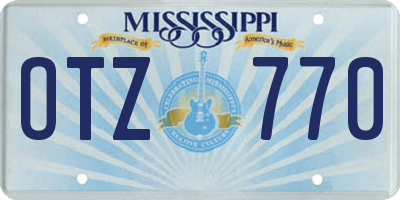MS license plate OTZ770
