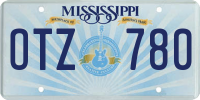MS license plate OTZ780