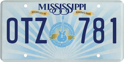 MS license plate OTZ781