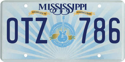MS license plate OTZ786
