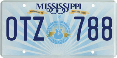 MS license plate OTZ788